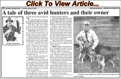 A tale of three hunters and their owner Rick Truman Article